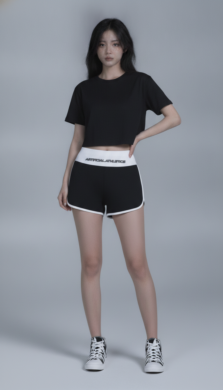 Women’s Artificial Athletics Color Block Yoga Shorts
