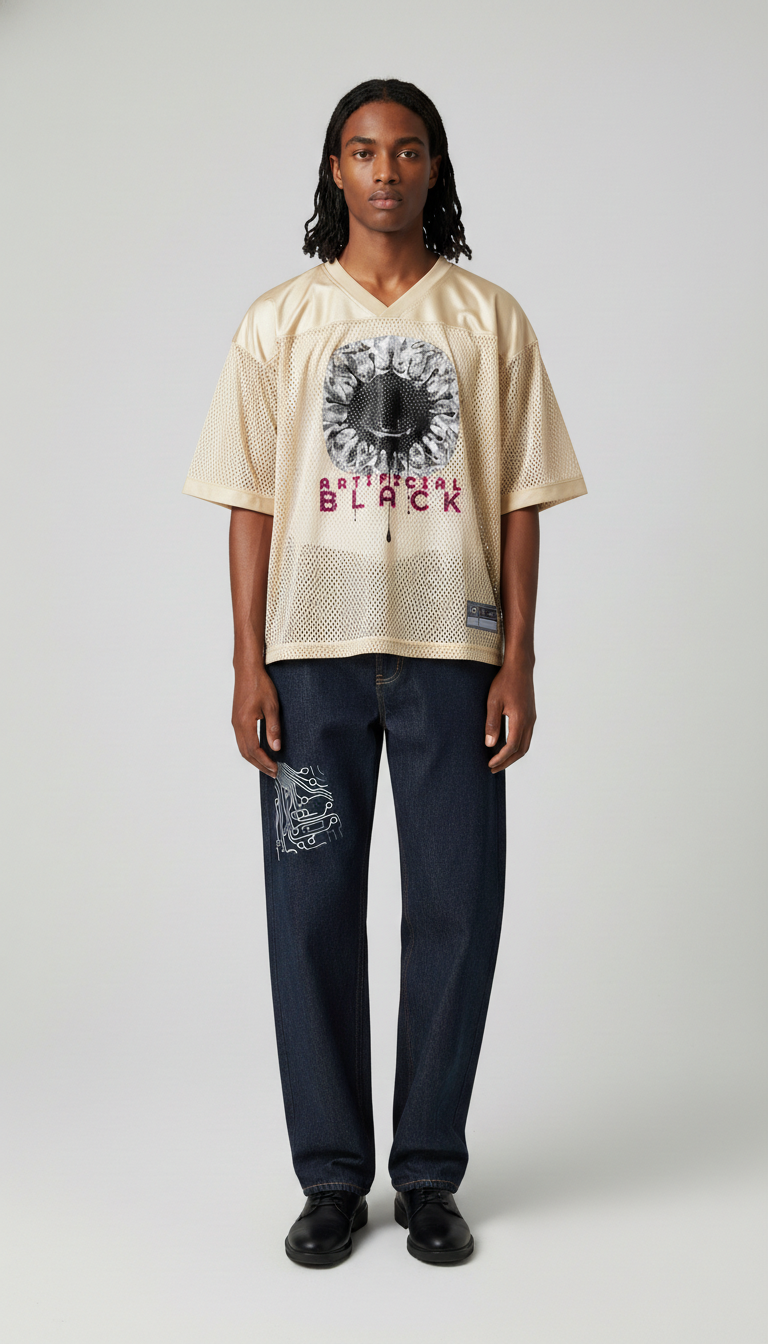 See-through Boxy Net T-Shirt