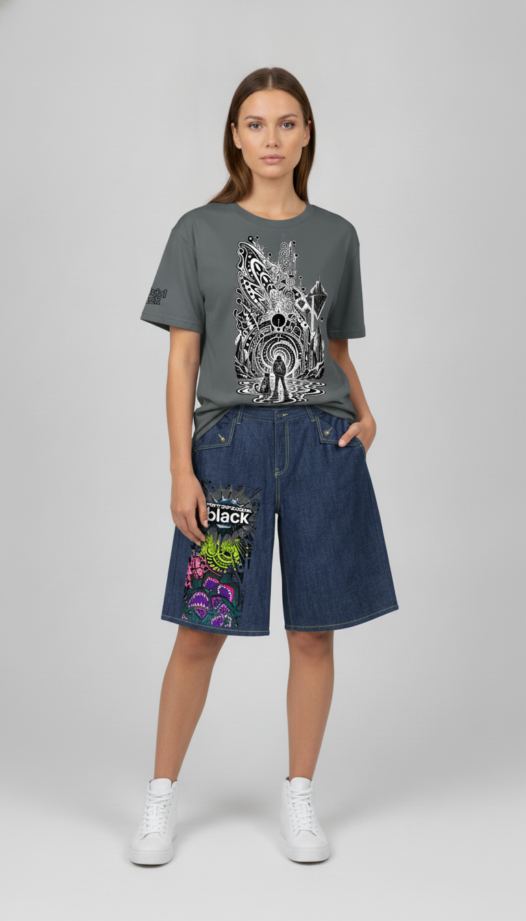 T-shirt unisexe en coton sans coutures Multiversal Fractures