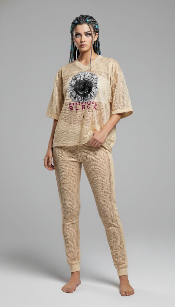 See-through Boxy Net T-Shirt