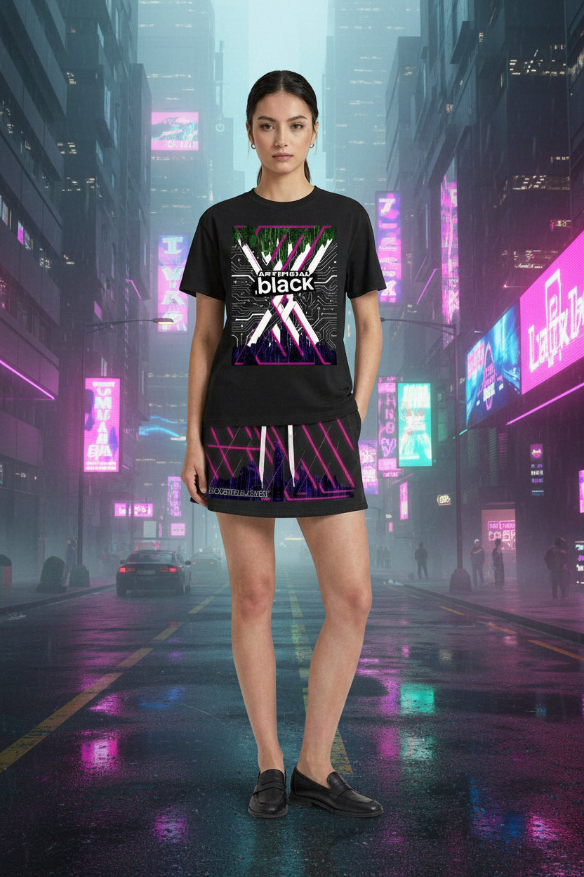 Women's Artificial-Line Mini Skirt