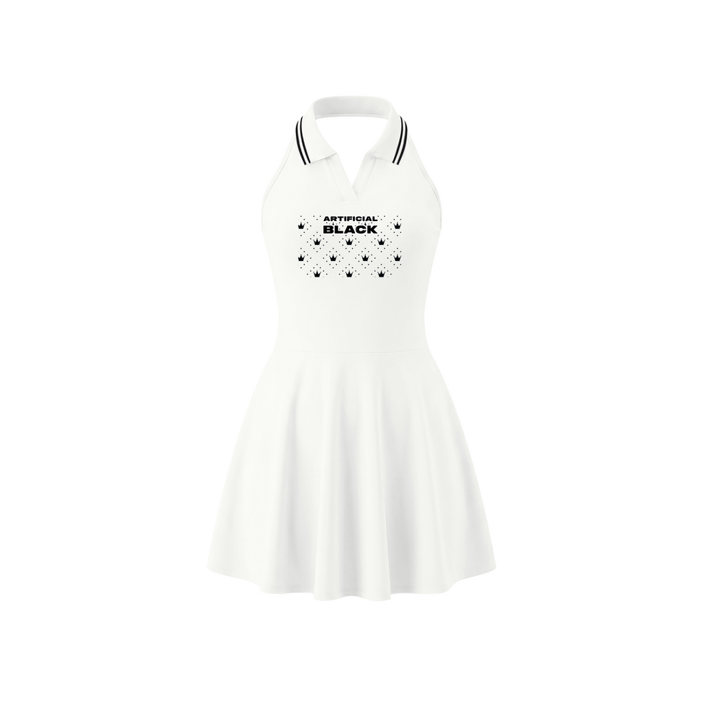 Women's Collared Halter A-Line Tennis Dress