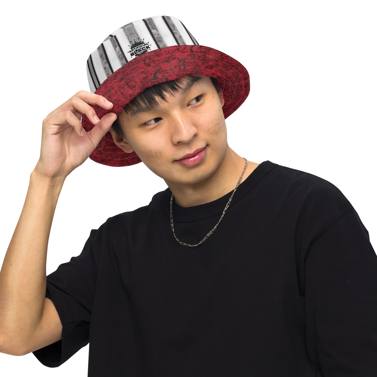 Artificial.Black X Livingmurals® Reversible bucket hat