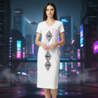 Women's V-Neck Short Sleeve Maxi Dress