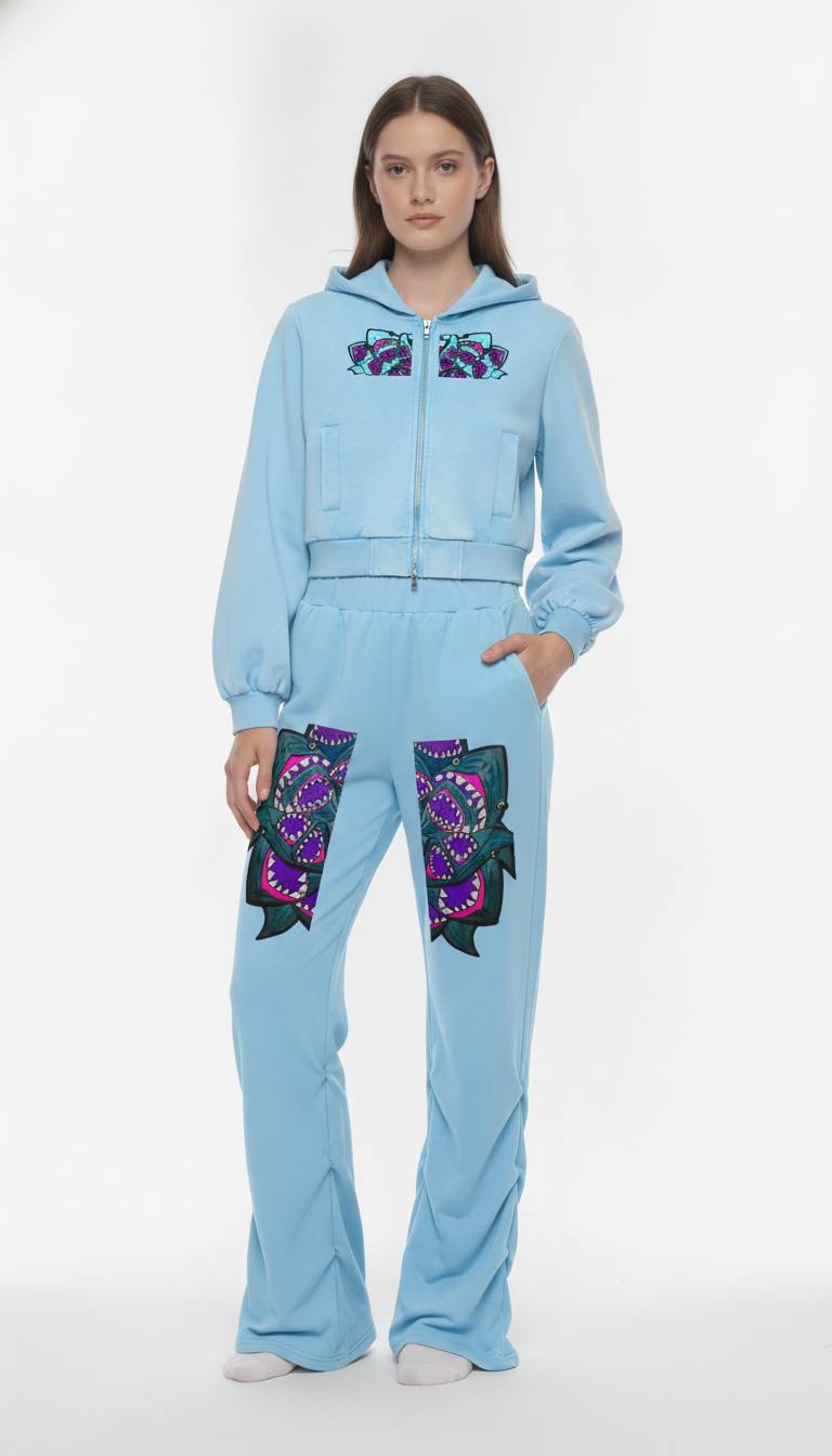 Women’s Vintage Wash Full Zip Sharkollidescope Hoodie