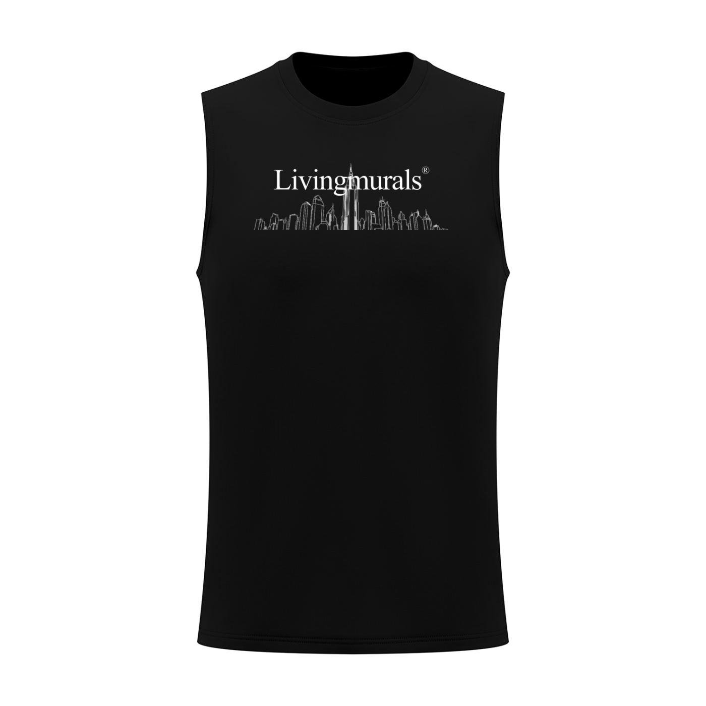 Men’s Livingmurals X Artificial.Black Oversized Cotton Tank