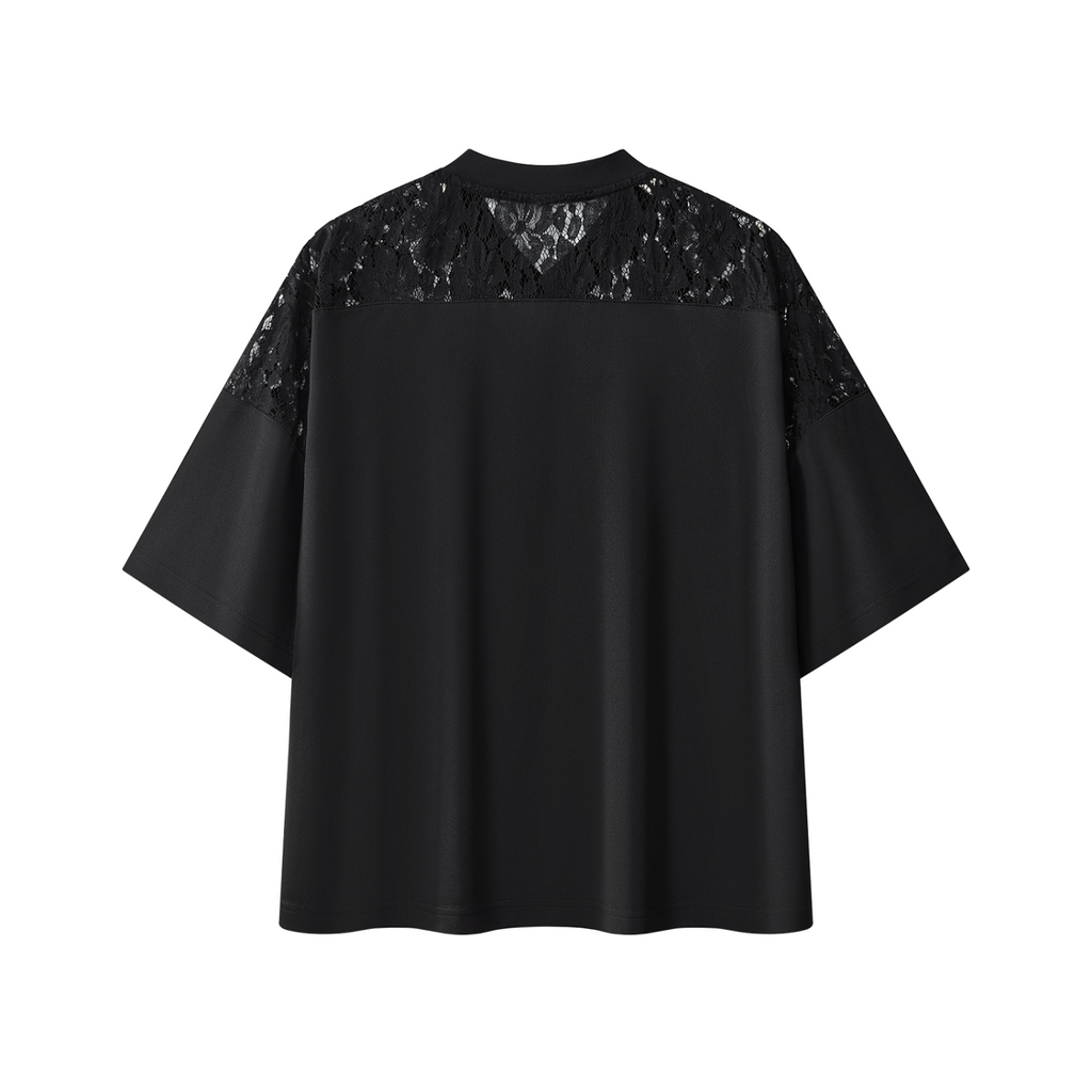 Unisex Artificial Lace and Vines  V-Neck T-Shirt
