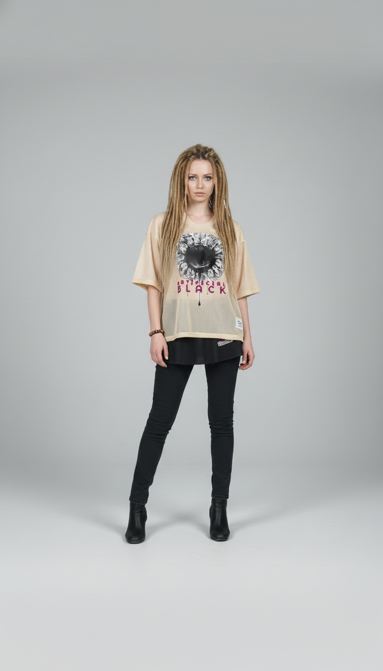 See-through Boxy Net T-Shirt