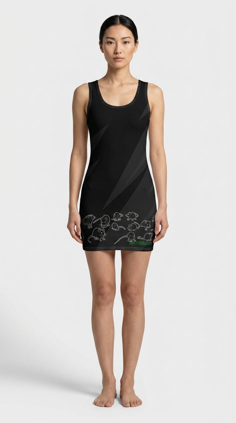 Pied Piperette Cotton Dress