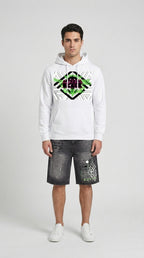 Men’s Digital Cities Wide Leg Denim Shorts