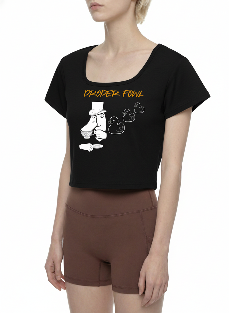 Women's Square Neck Crop T-Shirt