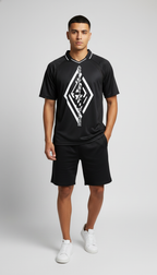 Striped V-Neck Soccer Jersey