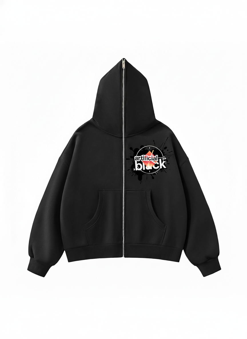 "Full-Zip Time Splatter Shield"