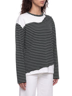 Unisex Striped Panel Sands Of Time Boxy Long Sleeve T