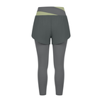 Women's Artificial Athletics Paneled High Waisted Yoga Leggings
