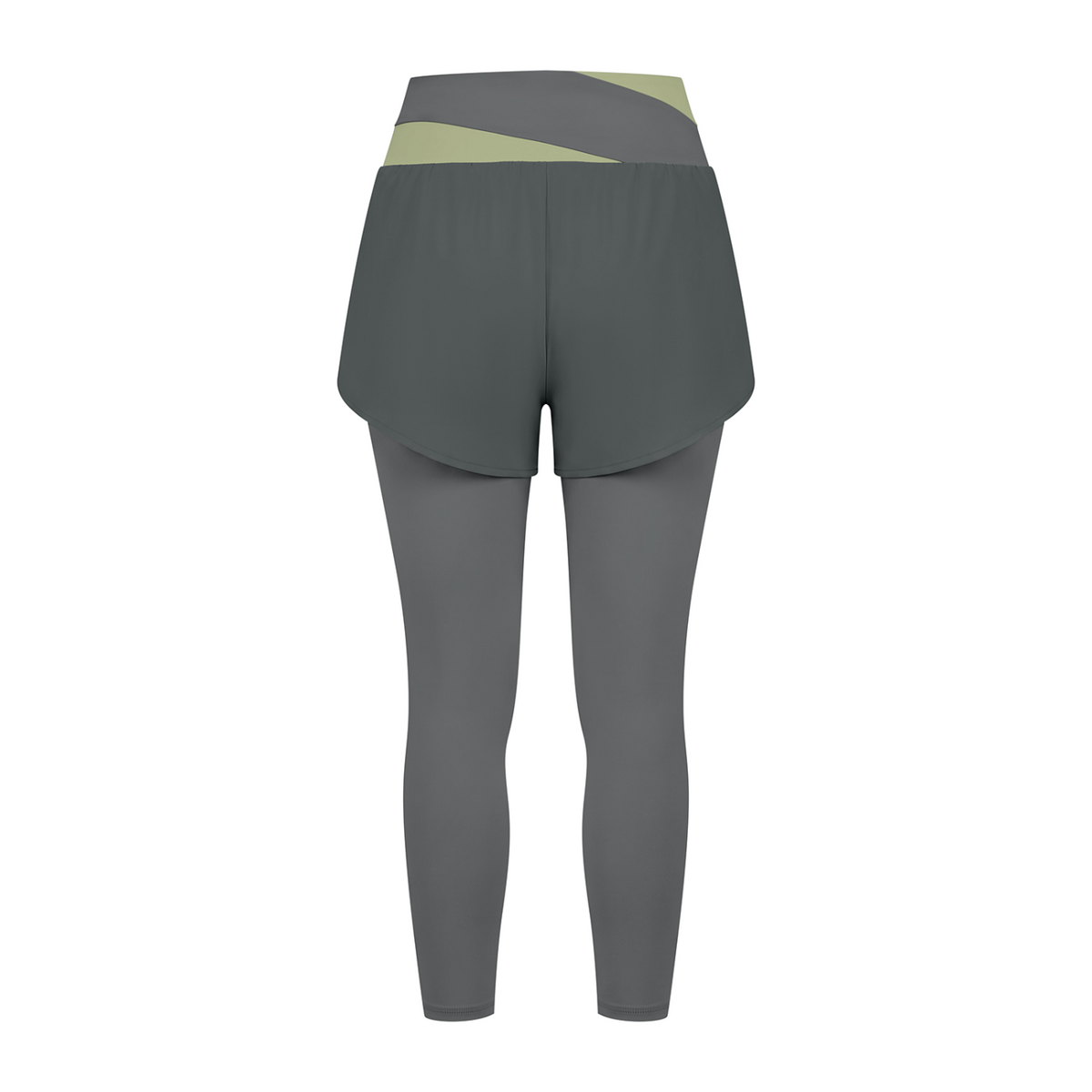Women's Artificial Athletics Paneled High Waisted Yoga Leggings