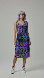 Tie-strap midi dress