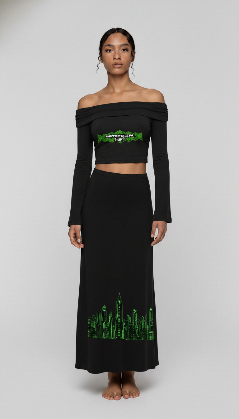 Women's Off-the-Shoulder Bell Sleeve Crop T-Shirt