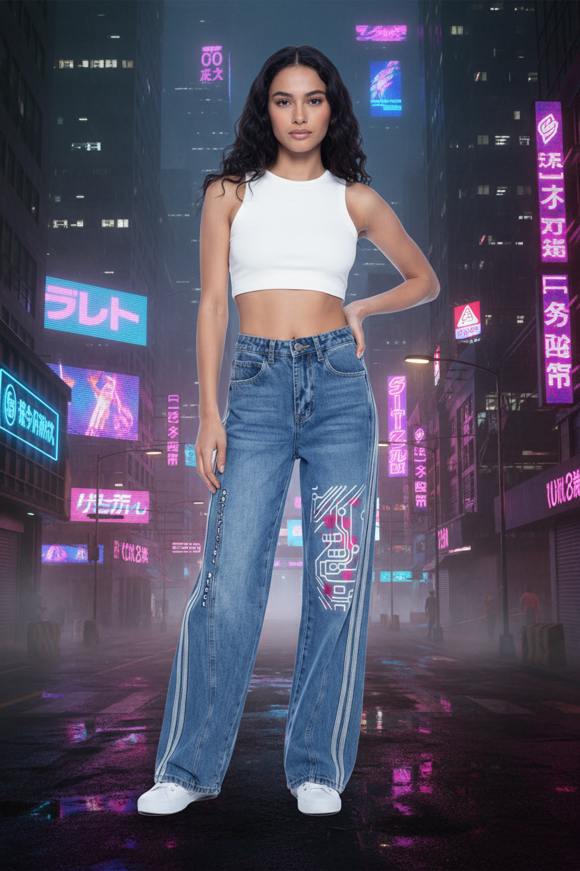 Women’s Wide Leg Digital Denim