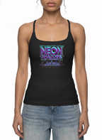 Neon Shadows Slim Fit Ribbed Racerback Tank Top