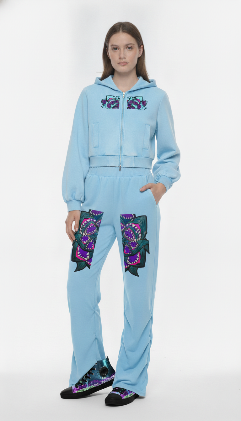 Pantalon de jogging Sharkollidescope délavage vintage pour femme