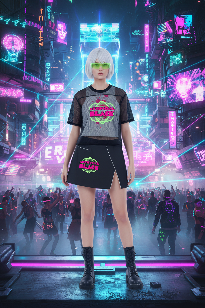 See-through Boxy Net T-Shirt