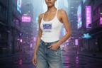 Neon Shadows Slim Fit Ribbed Racerback Tank Top