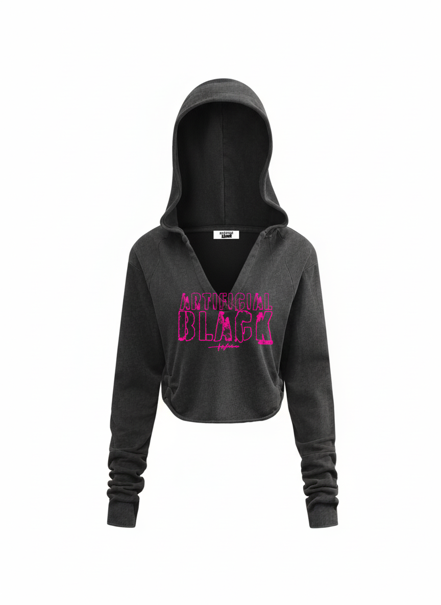 Vintage Washed Raw Edge Hoodie