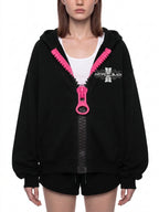 Unisex Oversized Chunky-Zip Boxy Hoodie